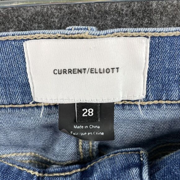 Current Elliot The Stiletto Jeans Women's 28 Blue Denim Skinny Destroyed Ankle - Picture 3 of 9